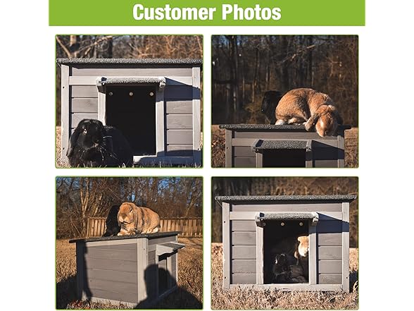GUTINNEEN Outdoor Cat House Wooden