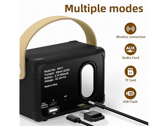 2BOOM Mini Bluetooth Retro Speaker