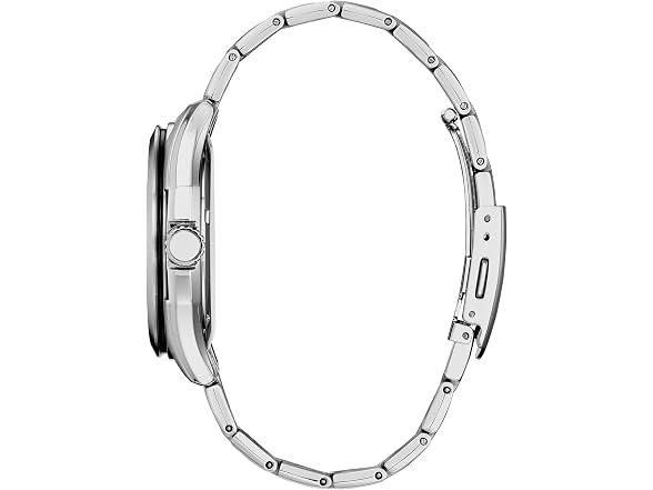 Citizen Men Force Silver-Tone Bracelet & Green Dia