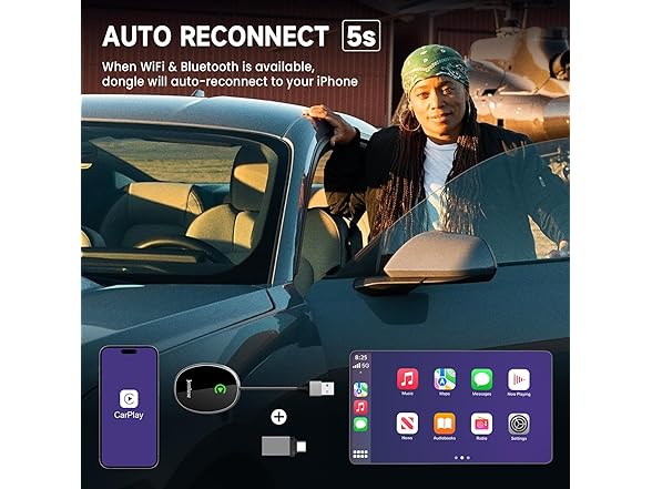 Jemluse Wireless Carplay Adapter for iOS 10+