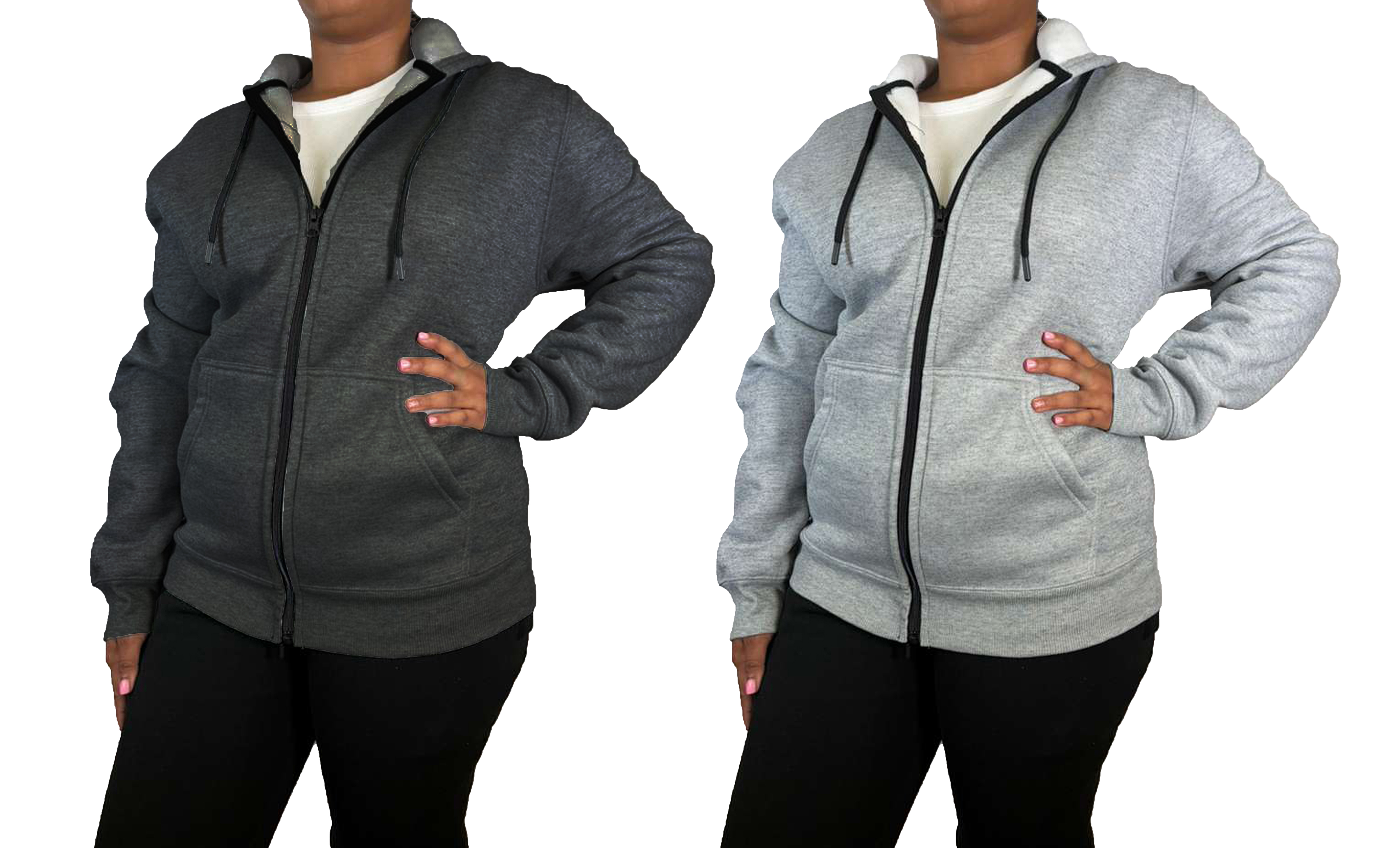 Womens Heavyweight Fleece-Lined Tech Zip Hoodie - Gallery 24
