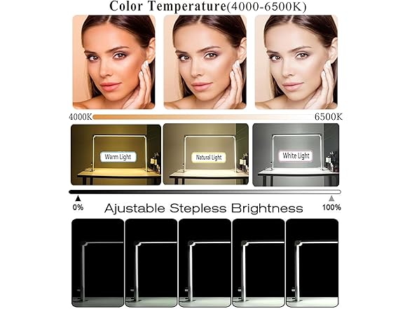 Foldable Square Nail Table Lamp