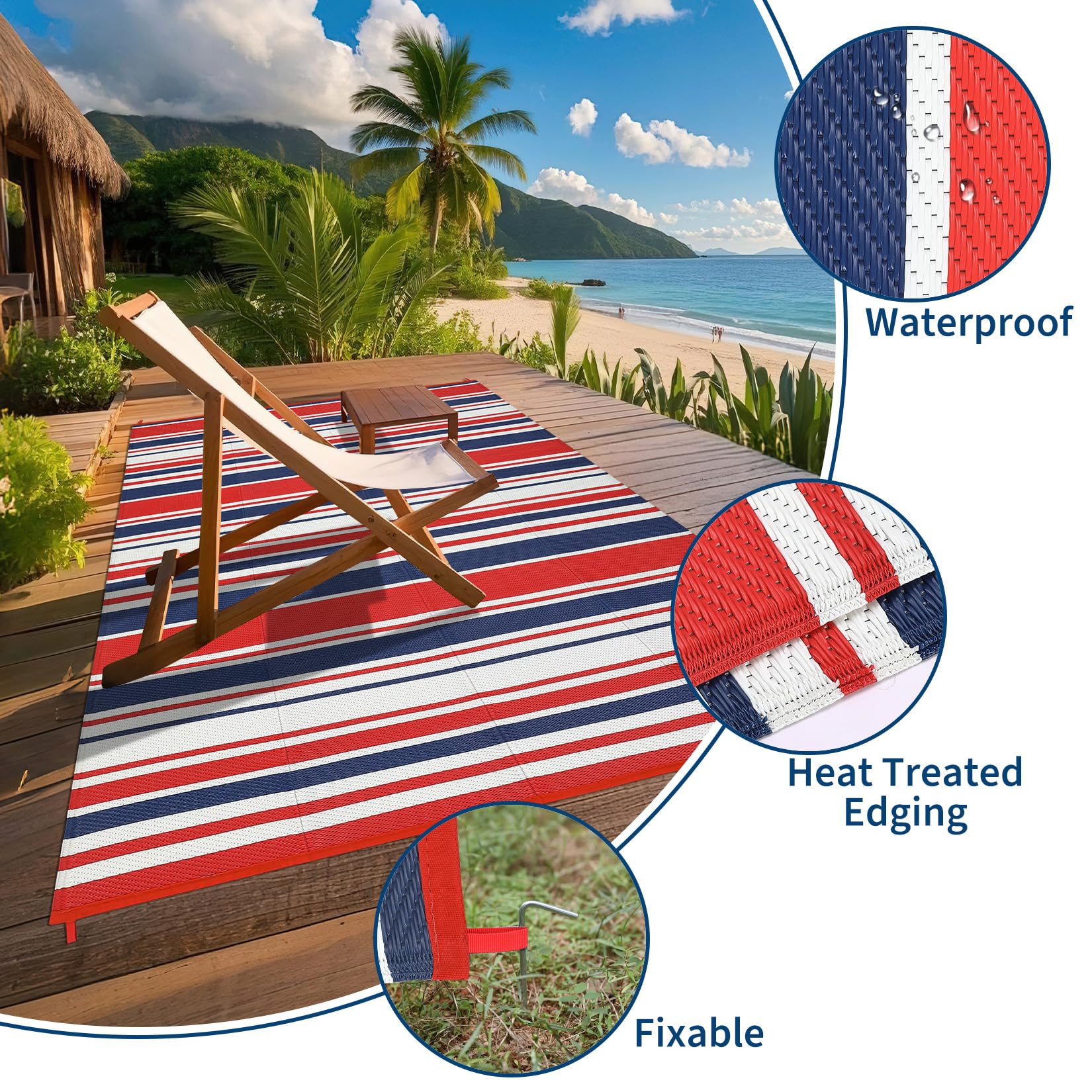 GarveeHome Outdoor Rug Mat for Patio - Gallery 13