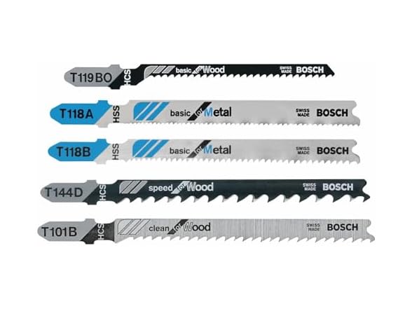 Bosch T500 5 Pc T Shank Jigsaw Blades