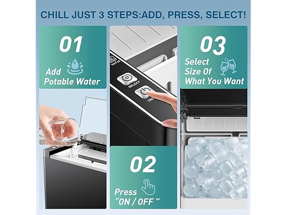 ORFLROA Ice Makers Countertop
