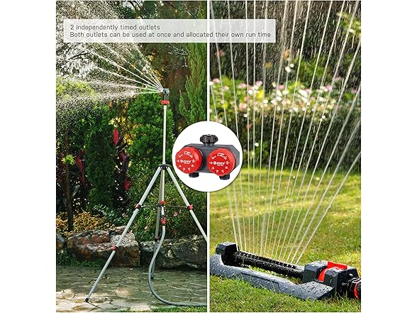 Eden 25124 2-Zone Mechanical Watering Timer
