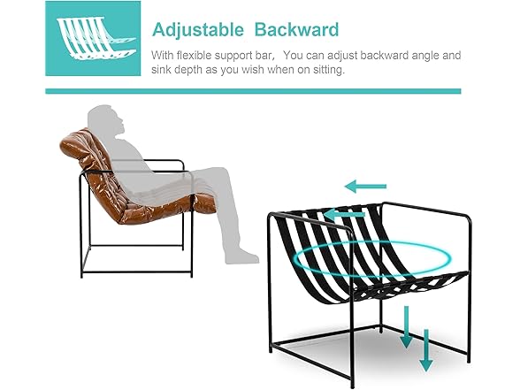 GIA GIA Mid Century Modern Sling Accent Chai