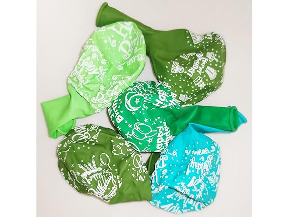 TAIHEBB 52 Pcs Green Birthday Balloons