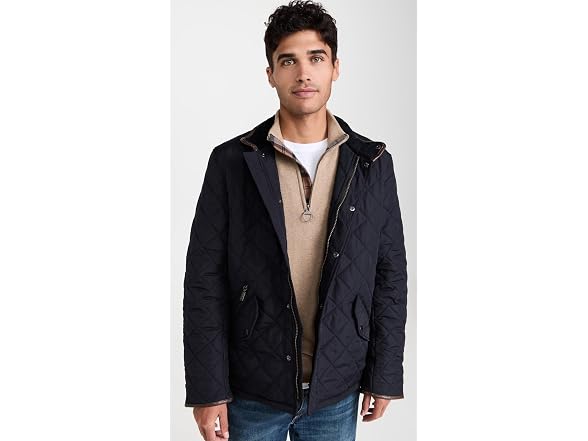 Barbour Men's Powell Quilted Jacket, Nav