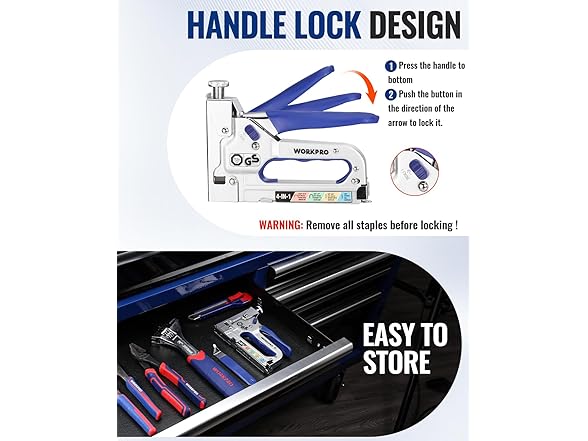 WORKPRO 4-in-1 Staple Gun
