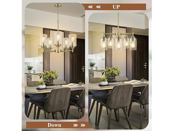 BesLowe B0GTVCTRMS D19.8 Chandelier for Dining Room