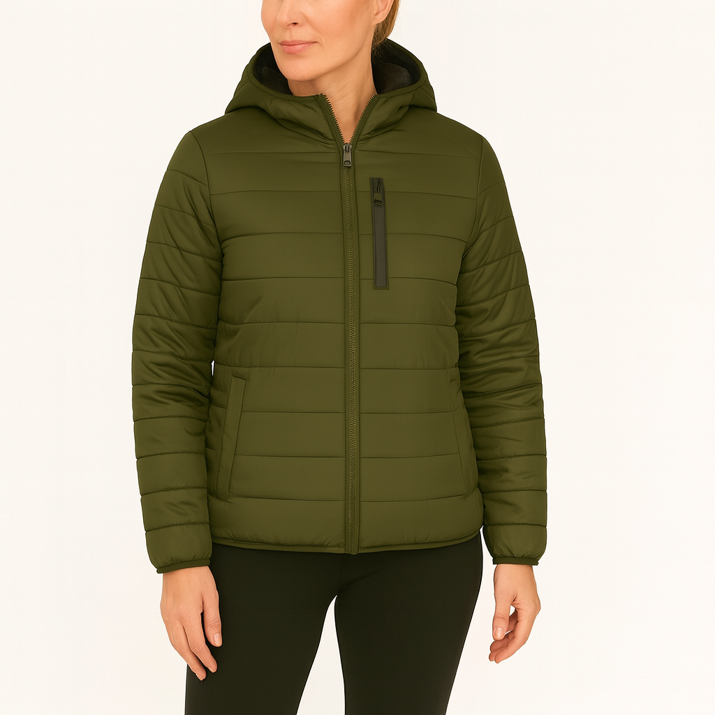 Womens Fleece-Lined Hooded Puffer Jacket - Gallery 20
