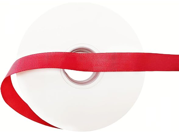 Abbaoww 3/4 In 50 Yd Solid Red Grosgrain - Gallery 4