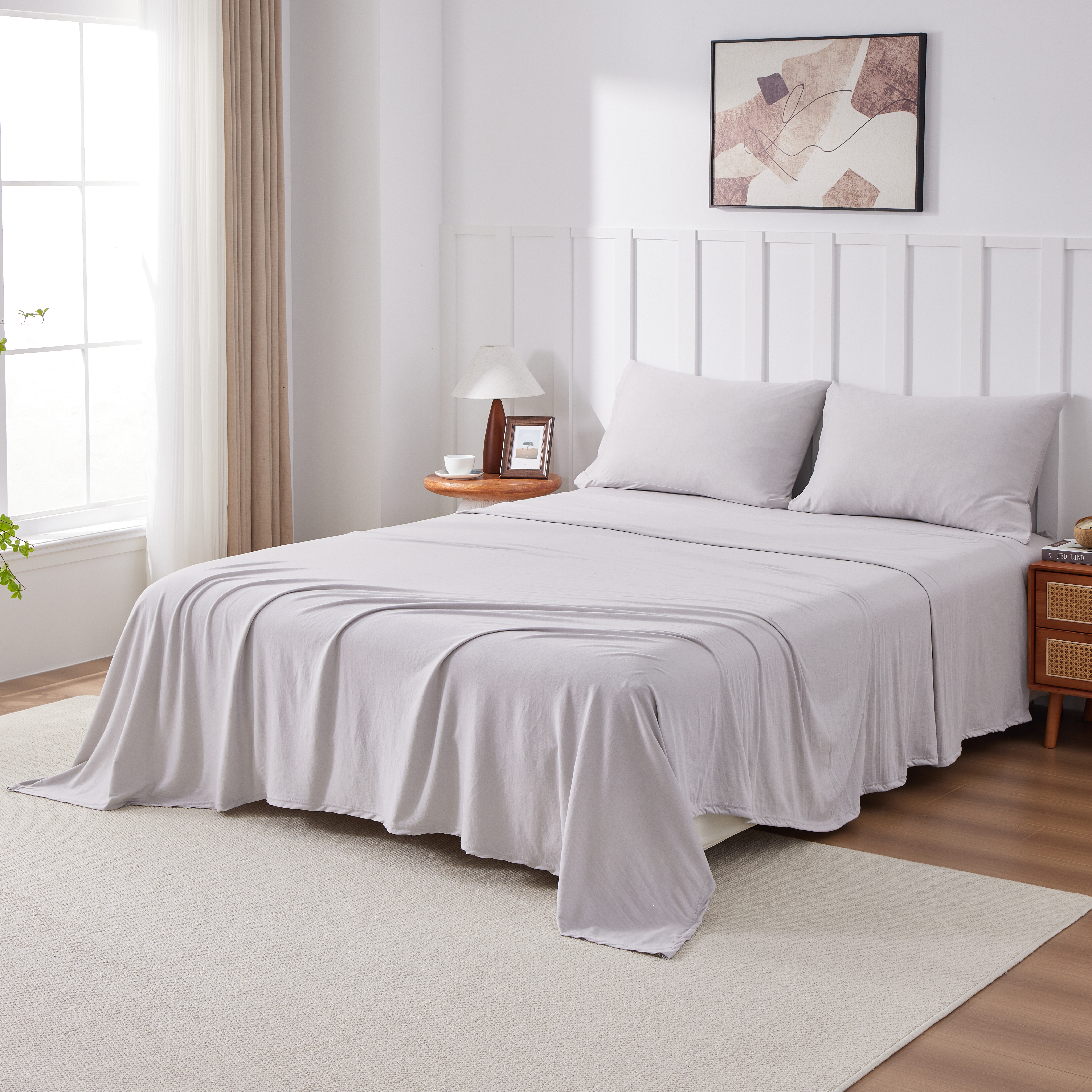 Kathy Ireland Jersey Knit Cotton Sheet Set - Gallery 36