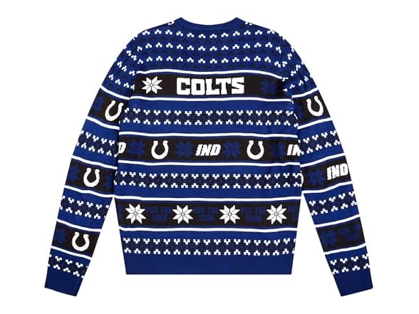 INDIANAPOLIS COLTS (XL) Big Logo Ugly Sweater