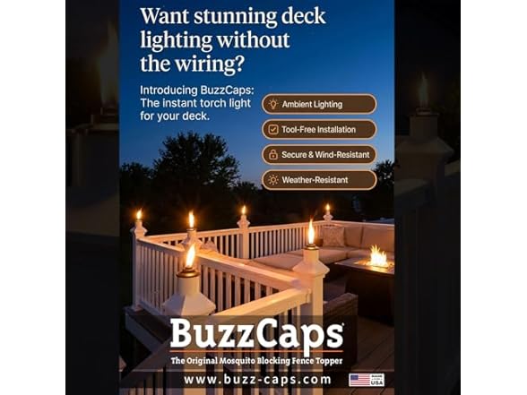 BuzzCaps Deck & Patio Torch Post Cap (Your Choice)