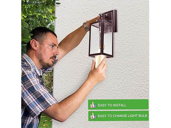 VerRon 2-Pk Outdoor Wall Lantern, Bronze
