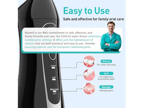 COSLUS Water Dental Flosser Teeth Pick