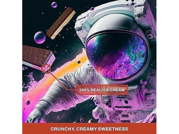 6CT Astronaut Foods Freeze-Dried Ice Cream Sandwich