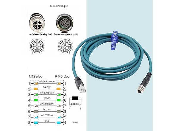 IVSAATN M12 Ethernet 8 Pin X-Code RJ45