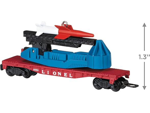 Hallmark Lionel 6650 Missile Car Ornament