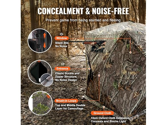 Hunting Blind, 270° Ground Blind, 1-2 Person Pop