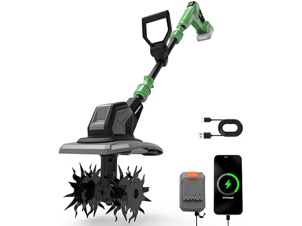 WORKPROX 20V Cordless Tiller Cultivator