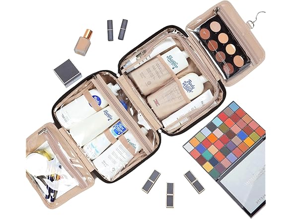 NISHEL Travel Toiletry Bag for Women Large Capacity