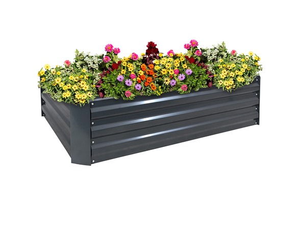 Sunnydaze 47" Steel Raised Garden Bed