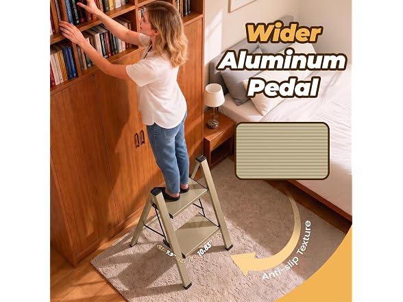 HBTower 2 Step Ladder Aluminum Folding
