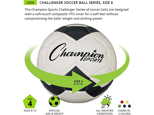 Champion Challenger Soccer Ball, Size 4