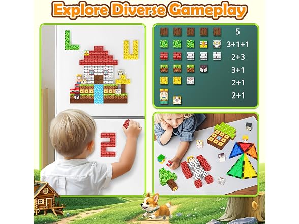 Matchtiles 100 PCS Magnetic Building