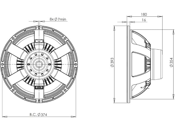 B & C Speakers 15NA100-8 15 Inch Woofer