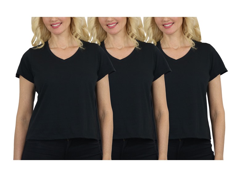 DivaTee WC-----(Women's 3Pack) / JLVT-100 / BK-BK-BK /