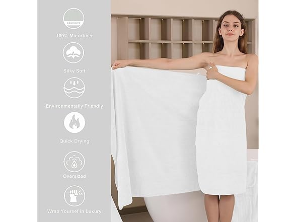 Mistyrose 8 Piece Oversized Bath Towels