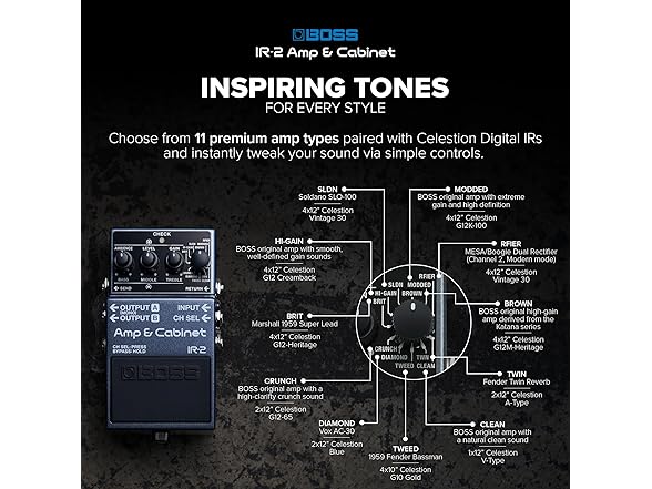 BOSS IR-2 Amplifier & Cabinet Effects Pedal