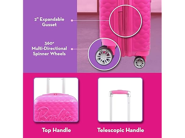 FUL Barbie 22.5 Inch Carry On Luggage
