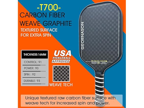 Pickleball Paddle Pro,Weave Graphite