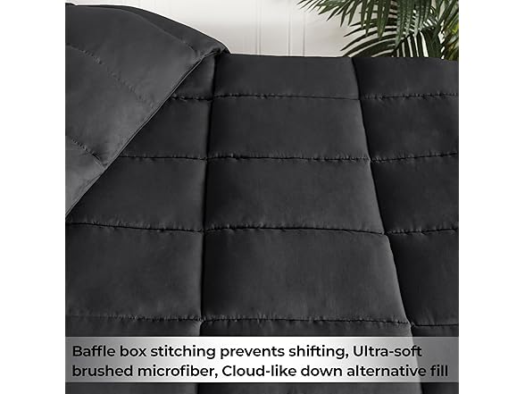 Superior Brushed Solid Reversible Down Alternative Comforter