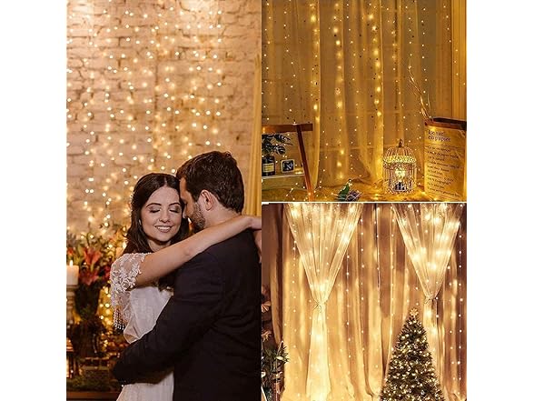 Generic Christmas-47 9.8ft x 9.8ft Curtain Lights