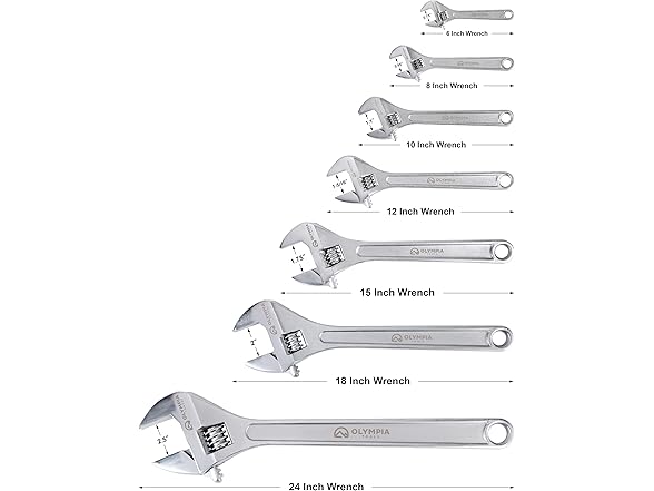 Olympia Tools 10" Adjustable Wrench