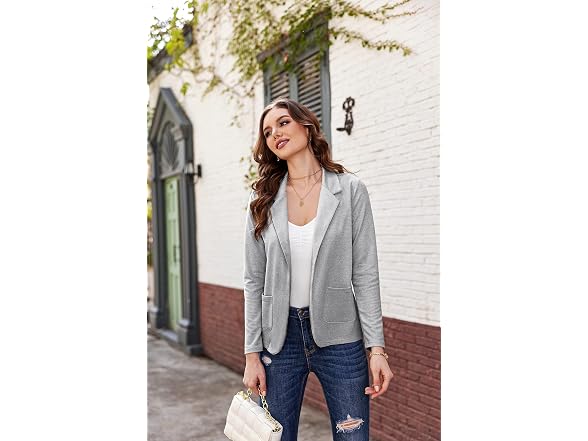 Zeagoo Women (L) Long Sleeve Blazer Open Jacket