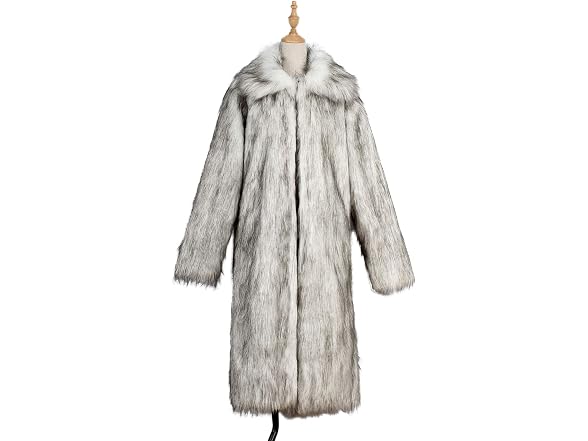 Old DIrd Men (M) Long Sleeve Fluffy Faux Fur Coat