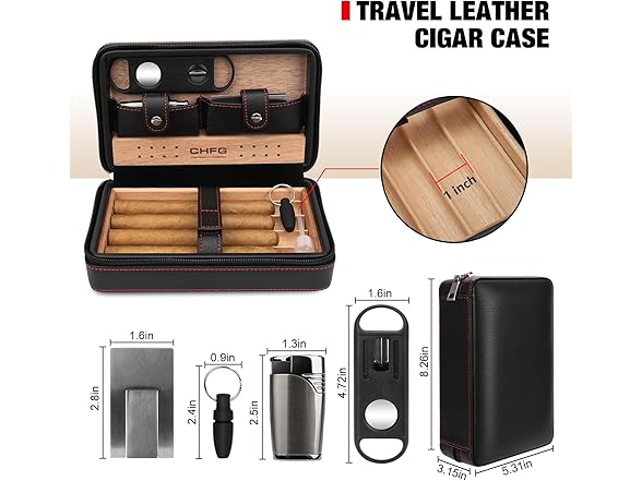 CHFG Leather Cigar Cases (Black)