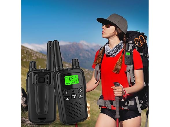 (4 PACK) Erelis Long Range Walkie Talkies