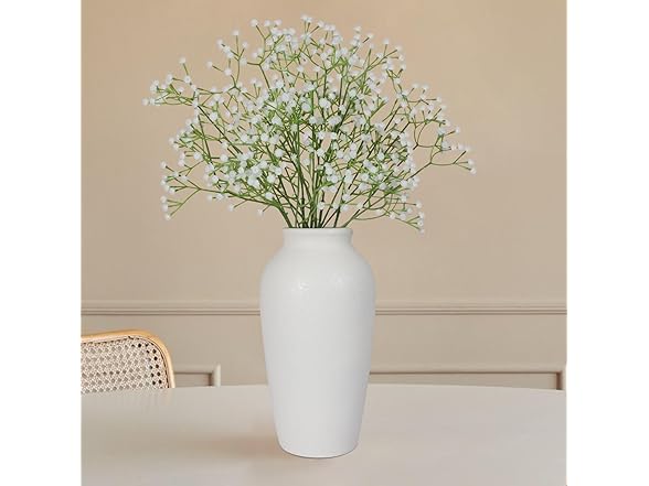 ysnn 11.6" Tall White Ceramic Vase