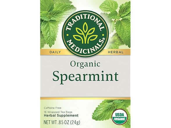 16Ct Traditional Medicinals Tea, Organic Spearmint