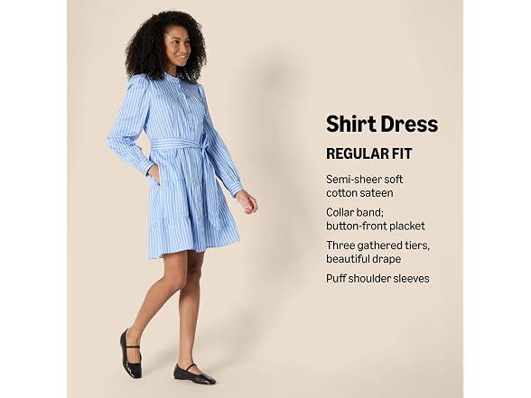 Amazon Essentials Women Regular-Fit Tiered Dress