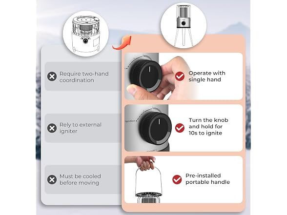 CAMPLUX Portable Propane Heater 8500 BTU