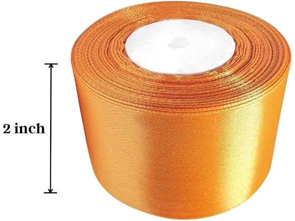 Satin Orange Double Face Ribbon - 2 Inch